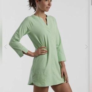Title Nine Speed Racer Tunic 3/4‎ Sleeve Cover Up Green Dress Women's Large